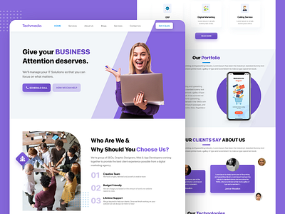 Techmedia Landing Page