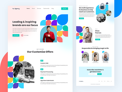 4U Agency Landing page idea it company landingpage landingpage ui ui ux website website design