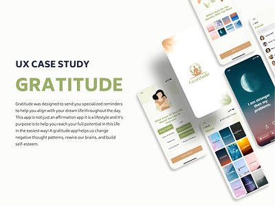 Gratitude App Case Study app ui appcase branding casestudy productdesigner ui uiux ux