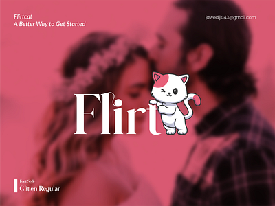 Flirtcat | Dating Concept branding bumble date dating dating logo datingapp design identity logo logo design logo ideas love tinder