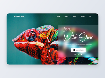 Wild Life - Landing Page UI animal design landingapge design landingpage ui ux website website design wild animal