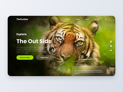 Wild Life - Landing Page UI animal design landing landingpage ui uiux ux website wild animal