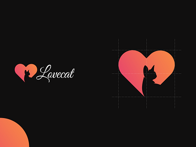 Lovecat Logo Branding branding branding identity dating design logo logo design love