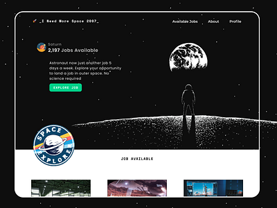 Landing Page - Astronaut Job Portal Website