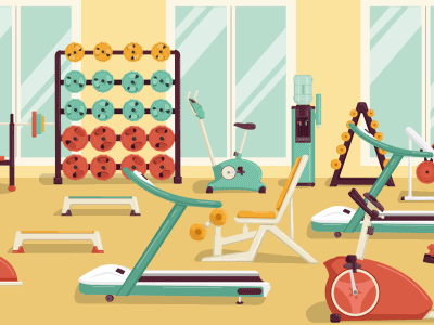 Gym animation background go gym places