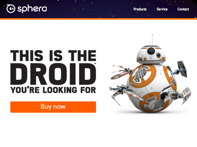 BB-8 Page bb8 droid illustration landing landing page star wars web