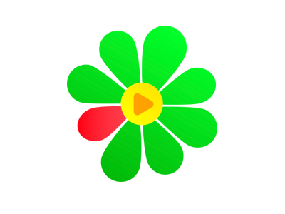 Icq Redesign chat flower icq logo mail.ru messenger redesign video videocall