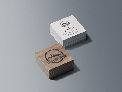 Business Card for "bon woodwork" brand business card design logo logodesign logodesigner