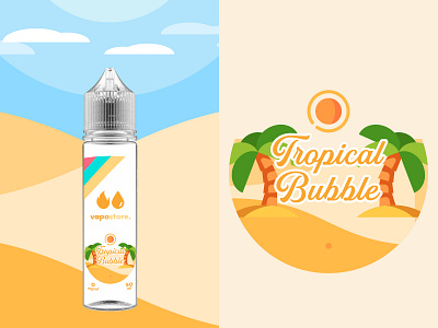 Vapostore packaging "Tropical Bubble" flavor