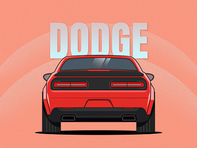 The Hellcat adobe adobe illustrator adobe photoshop automotive illustration car art challenger design dodge graphic design illustration vector art