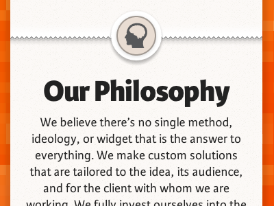 Our Philosophy icon font mobile first rwd web webtype