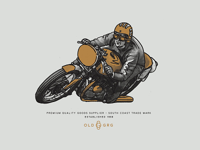 Old Garage Store cafe racer design graphics illustration motorbike motorcycle tee design tshirt tshirt design vintage