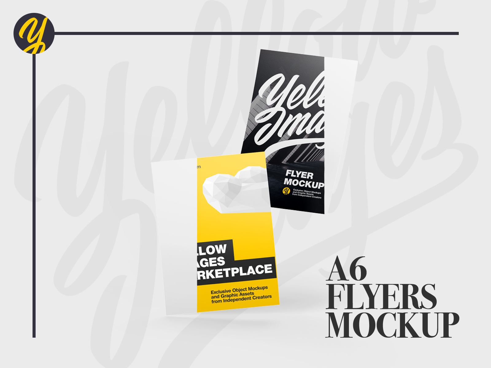 Download A6 Flyers Mockup By Yellow Roma On Dribbble PSD Mockup Templates