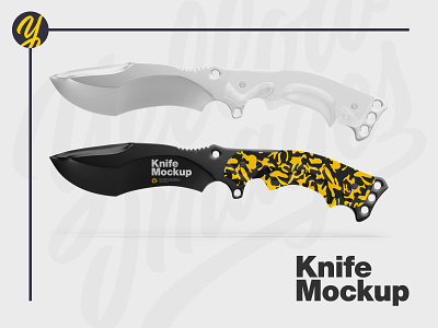 Knife Mockup yellow roma