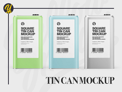 Tin Can Mockup packaging