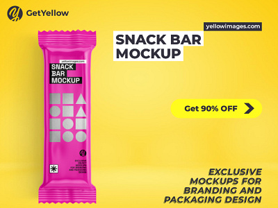 Snack Bar Mockup snack snack bar yellow roma