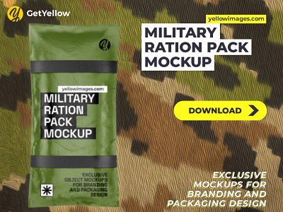 Military Ration Pack Mockup yellowroma