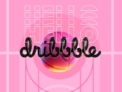 Hello Dribbble! Thanks @Werns Diedericks for the invite adobe cinema 4d design flat illustration logo minimal photoshop typography