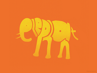 Elephant - Creative Typography Wordmark