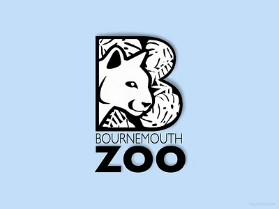 Bournemouth Zoo Logo - Puma Head Icon animal illustration branding identity ecosystem conservation endangered species graphic design student junior designer logo design logomark logotype menagerie puma cougar silhouettes wordmark zoo wildlife park