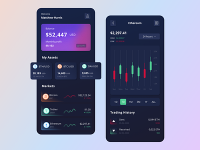 Cryptocurrency wallet bitcoin crypto cryptocurrency cryto wallet ethereum exchange trading app ux wallet