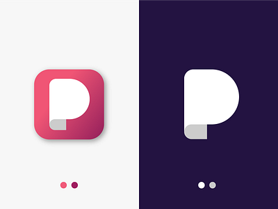 Paper fold Letter P Logo animation app art brand identity branding branding design gradient icon illustraion lettering logo logomaker logomark minimal modern logo typography ui ux web website