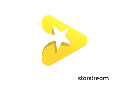 "Star Stream" star logo + play button logo concept animal logo app art branding icon illustration live logo live streaming logo logomark logotype minimal play button logo star logo streaming app ui ux vector web