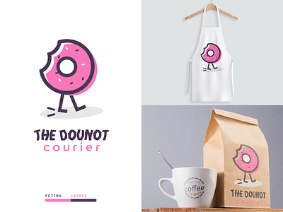 The Dounut Courier app art brand identity branding courier delivery app donut logo donuts graphic design icon illustration logo logo design logomark logotype minimal ui uiux ux web