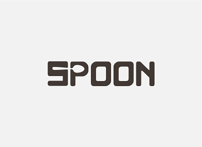 spoon typography app art branding flat illustration lettering logo minimal typography vector