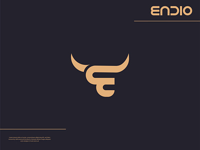 E BULL LOGO art branding flat icon illustration lettering logo minimal modern typography