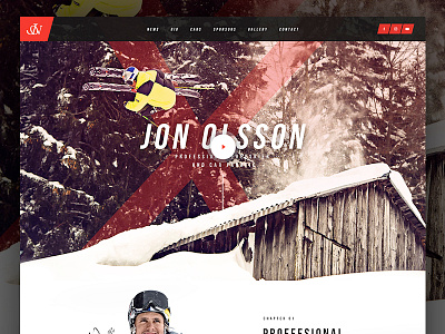 Redesign of Jon Olsson Preview jon olsson landing redesign ui ux webdesign