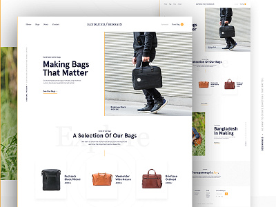 Bags That Matter design ecommerce layout redesign type ui ux web website