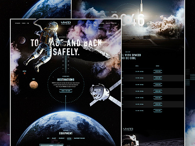 #SPACEDchallenge Full astronaut dann petty dark design homepage landingpage moon space spacedchallenge ui ux website
