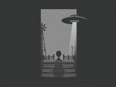 subterranean homesick alien; way outta here alien flatdesign flying saucer graphic design illustration ufo vector illustration