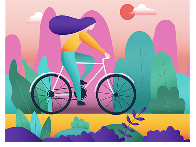 Biking - Flat Design