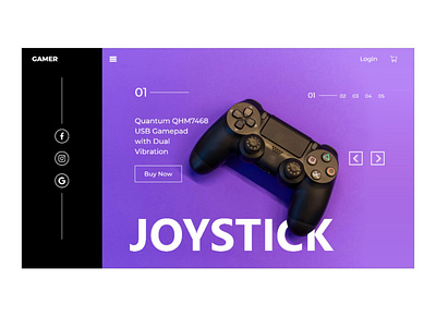 Joystick Web page Design design illustration landing page design photoshop typography ui uidesign ux web