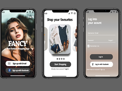 fashion app1 design photoshop ui