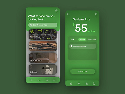 UI Design Concept for a Handyman Services app