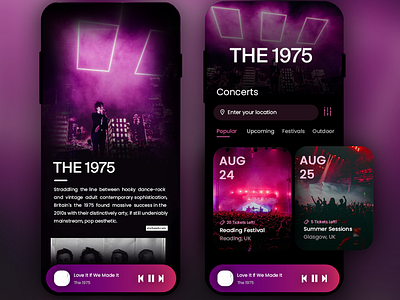 Design concept for a ticketing app