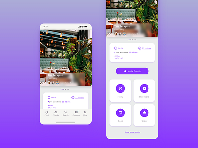 food app - restaurant info