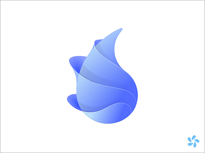 Drop like Yoga Perdana blue design drop gradient logo yoga perdana