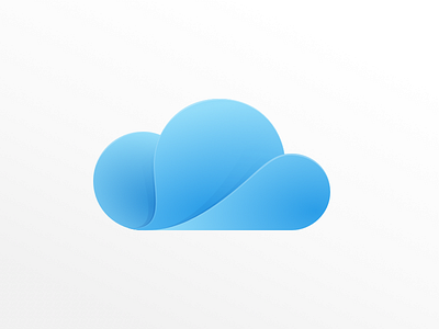 Cloudia blue cloud design gradient logo