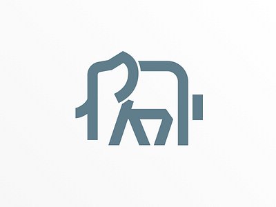Elephant icon identity logo mark sketch symbol typography