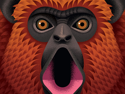 Howler Monkey adobe anano animal close up illustration monkey rum texture vector