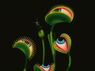 It's a trap anano design fly flytrap illustration surreal texture trap vector venus