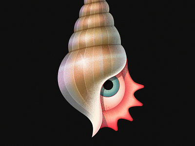 Day 6 anano close up dissolve eye illustration seashell shell surreal texture vector