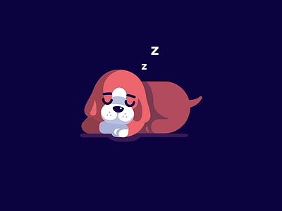 Pupppy anano cute cutness dog doggy dream dreaming illustration puppy sleep sleeping