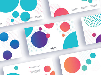 Galleria Tbilisi - Brand identity branding circle dots graphic design layout pattern shadows
