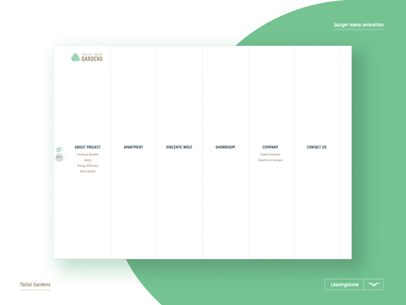Tbilisi Gardens motion green architecture awwwards site ux ui web