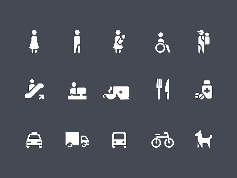 Pictograms by Ana Miminoshvili for Leavingstone on Dribbble